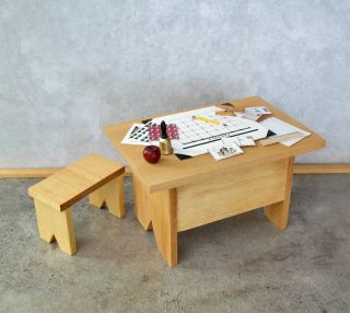 Desk Set 4 Ginny Madame Alexander Dolls Back to School Wood Furniture