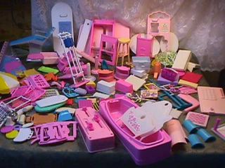 LOT MATTEL BARBIE STRUCTURES FURNITURE NOT COMPLETE CREATE YOUR OWN