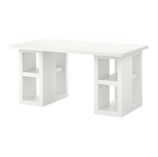 Ikea Desk Brand New Retail 200 White With Sturdy Glass Top Love