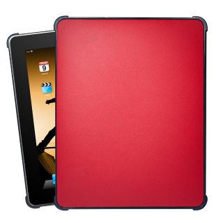 XGear iPad Red Faux Leather Hard Case Cover IPD FXLTH RD