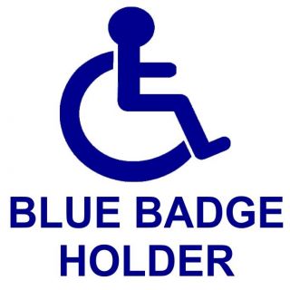 Blue Badge Holder Disabled Car Sticker Disability Wheelchair
