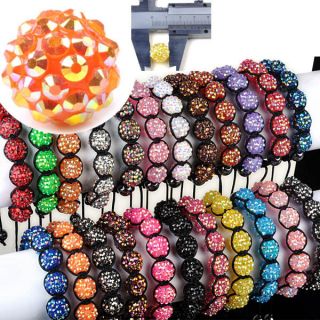 New AB Disco Ball Charm Friendship Multicolor Bracelets Beads Bangle