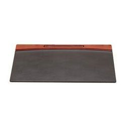 Rolodex Mahogany Wood Black Leather Desk Pad 23 7 8 w x 19 7 8D x 11