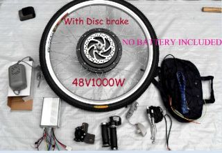 48V1000W E Bike Motor Conversion Kit w Disc Brake 26