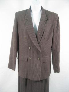 Kenar Dark Gray Knit Blazer Jacket Pants Suit Sz 4