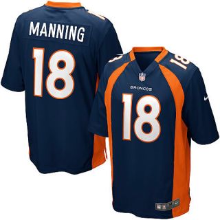 Peyton Manning Dever Broncos 18 Blue Mens Jerseys Size 44 Large