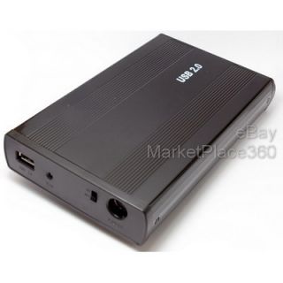 inch IDE Hard Disk Drive Box External USB 2 0 Enclosure Case Black