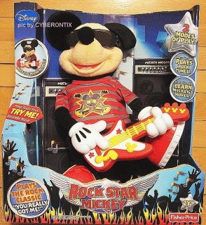   Price ROCK STAR MICKEY Disney Mouse Interactive Plush Electronic NEW