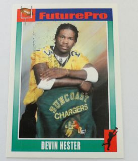 Devin Hester Rare 2002 Signed Pre Rookie High School Card Autographed