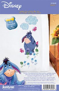 Disney Stamped Cross Stitch Pillow Case Kit Eeyore Pooh