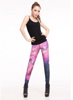 51# Ladies Galaxy/Space Planets Print Pattern Stretch Tights/Leggings