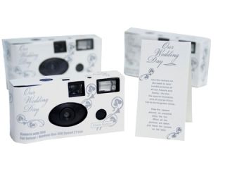 30 pcs Silver BELLS Wedding Disposable Cameras Flash Wholesale Wedding