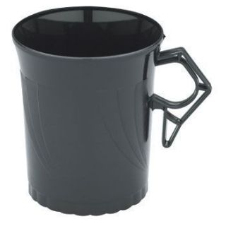 Plastic Coffee Cups Black Newbury 8 Pack 12477