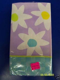 Amscan Gingham Daisy Cool Blue Party Paper Guest Towels