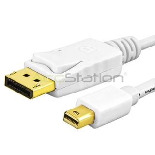 ft White Mini DisplayPort DP to DP Cable M M Gold for MacBook Pro