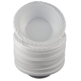 White 12 oz. Plastic Bowls  100 Count (dinnerware dinner set party