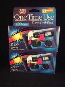 One Time Use Disposable Camera With Flash 400 Speed 27 Exp EACH