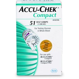 51 qty ACCU CHEK Compact Diabetic Test Strips Exp 1 2014 New Box FREE