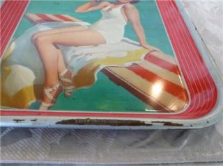  Drink Coca Cola Delicious Refreshing Girl on Diving Board Tray