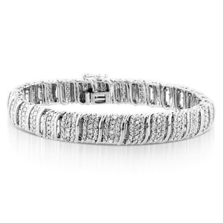carat genuine diamond s link sterling silver bracelet