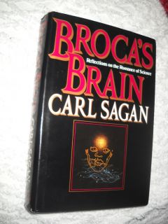 Carl Sagan Signed Inscribed Brocas Brain 1st Ed HC DJ 1979