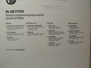 1980 Music Library LP Dewolfe Rubba in Motion Modern Progressive Hear