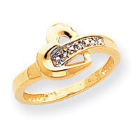 New 14k Gold Diamond Heart Ring 1 100 Carat Available in Multiple