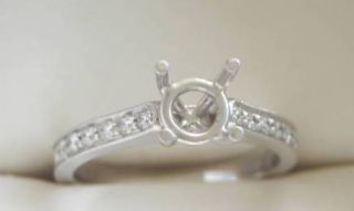 Diamond Semi Mount Engagement Ring Designer Mounting Platinum Gold