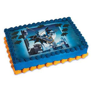 Edible Batman Cake Decorating Image Birthday Party Supplies Topper