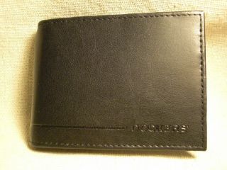 Dockers Mens Black Leather Slimfold Wallet