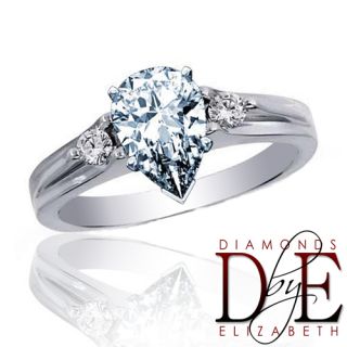 Diamond Anniversary Ring 1 65 Ct Pear Shape Platinum Eulogize