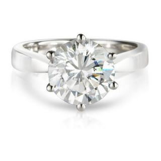 Diamond Solitaire Ring 9K White Gold Engagement Ring