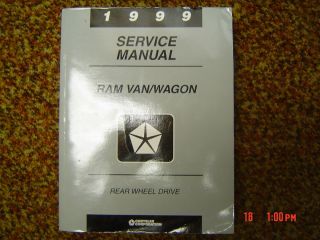 1999 DODGE RAM VAN & WAGON B 1500 2500 3500 Dealer Shop Service Repair