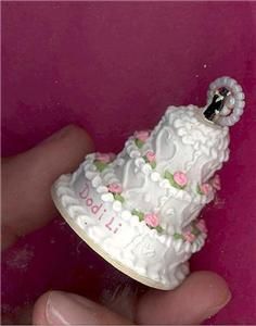 Miniature Wedding Cake with The Jewish Words Dodi Li