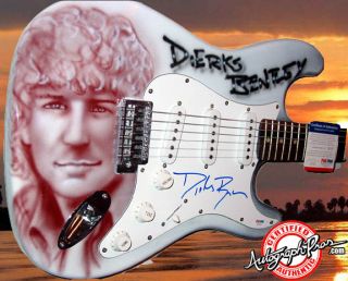 Dierks Bentley Autographed Signed Airbrush Guitar & Proof PSA UACC RD