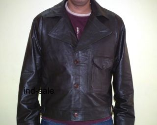 Leather Jacket Movie Leonardo Dicaprio Aviator STYLE FIX Size L DK