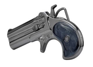 Nickle Derringer Handgun Belt Buckle Pistol Weapon Gun Revolver