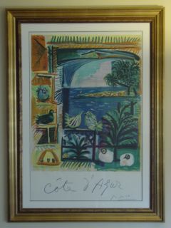 Picasso Cote DAzur Henri Deschamps Stone Signed Litho