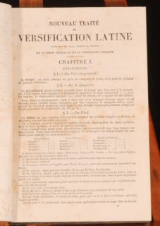 1836 Dictionnaire de Versification Wailly French Latin