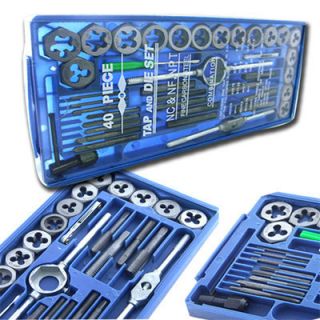 New Removal Tool HD 40 PC SAE Tap and Die Set Bolt Screw Extractor