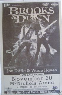 Brooks Dunn 1996 Denver Concert Tour Poster Country