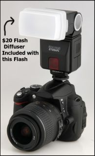 Dedicated Flash and Diffuser for Canon T3i T3 T2i T1i XSi XS 20D 40D