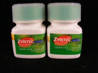 24 Zyrtec Allergy Liquid Gels Liqui Antihistamine Pills