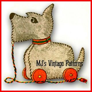 Vintage Pull Toy Pattern Scottie or Scotty Dog