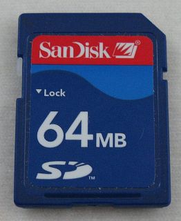Panasonic 64 MB Secure Digital Memory Card SD Card Used