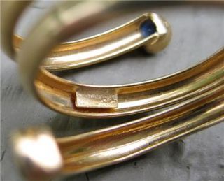 RING, LMC Gold 14k, kt, gem, SAPPHIRE, size 6, spiral & flexible