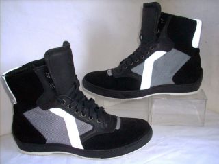 Donald J Pliner Mens Shoes CHIP Designer Black Sneakers 9 D