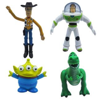 Disney Toy Story Action Woody Buzz Green Man Dinosaur Figure Set