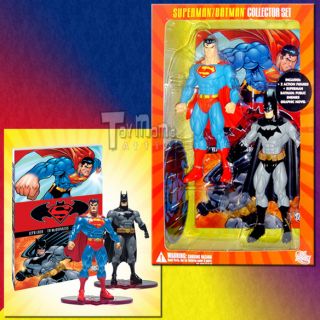  SUPERMAN BATMAN DELUXE COLLECTOR BOX SET   SUPERMAN & BATMAN 2 PACK