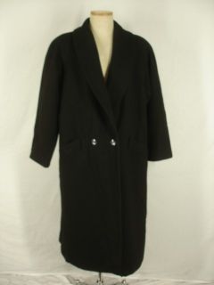 womens coat winter Donnybrook shawl collar long 100% wool dress blk